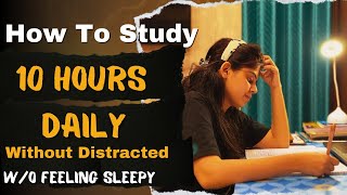 How to study for Long hours without feeling Sleepy🔥 How to Avoid Sleep While Studying  Study Tips [upl. by Solnit72]