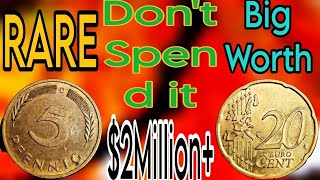 Valuable Coins Germany 1 Pfennig 5 Euro Cent and More Dont Miss This video [upl. by Nettle769]