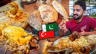 Pakistanis trying TURKISH Food yummy 😋 Maza Aa Geya Baklava with Ice Cream Beef amp Rice Beef Wrap [upl. by Vinn]