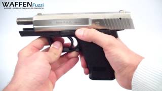 RG96 vernickelt 9mm PAK SchreckschussWaffen Test Gas Pistole wwwwaffenfuzzide [upl. by Ahsaek]