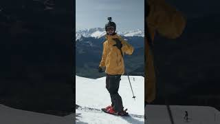 How to Blunt to Switch on Skis  shorts [upl. by Nilhsa]