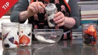 How to Bake Cakes in a Jar  CHOW Tip [upl. by Libbey555]