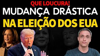 LOUCURA  Kamala cresce e Trump cai nas pesquisas A eleição mais estranha da história [upl. by Aicat]