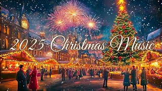 Relaxing Christmas Music 🎄 Snowy Christmas Night Ambience ⛄Merry Christmas 2025 [upl. by Ydwor]