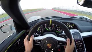 Porsche 918 Spyder Hot Lap with Patrick Long [upl. by Morlee504]