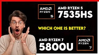 AMD Ryzen 5 7535HS vs AMD Ryzen 7 5800U Comparison [upl. by Ela]