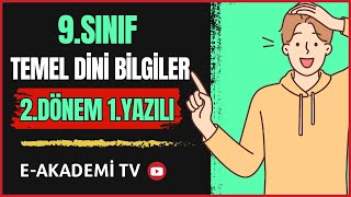 9Sınıf STemel Dini Bilgiler 3Ünite Örnek Sorular 2Dönem 1Yazılı [upl. by Hijoung]