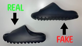 REAL VS FAKE ADIDAS YEEZY SLIDE ONYX HQ6448 [upl. by Wohlen]