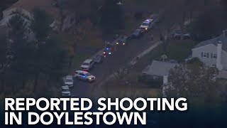 Large police presence after reported shooting in Doylestown Pennsylvania [upl. by Etireugram]