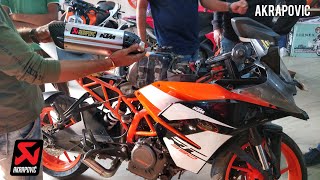 Trying Akrapovic and 6 Other Exhausts on the KTM RC390 2018 [upl. by Burnsed]