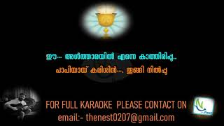 Sakrari Thannile Thiruvosthi സക്രാരി തന്നിലെ തിരുവോസ്തി Karaoke with Sync Lyrics by TheNest [upl. by Segal]