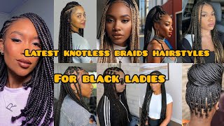 Latest knotless braids hairstyles for black ladiesUnique braids hairstyles for womenBraids styles [upl. by Shelley101]