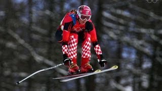 Janica Kostelic Wins Downhill Alpine Skiing Gold  Torino 2006 Winter Olympics [upl. by Aineles]