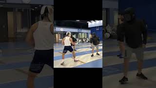 Sabre blocking and attack speed practice fencing sabrefencing trending viralvideo shortvideo [upl. by Ellekim]