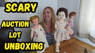 Unboxing SCARY Vintage Dolls From Our Auction House Lot [upl. by Jessen]