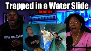 Water Slide Incident Reacting to a Young Man Getting Stuck in a Slide  TNT Reactions [upl. by Myron210]