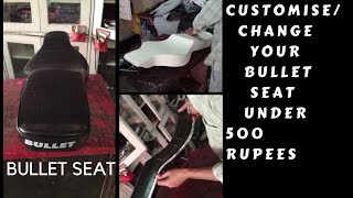 HOW ROYAL ENFIELD BULLET SEAT IS CUSTOMISED  royal enfield bullet 350 modified [upl. by Eanod421]