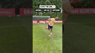 Cross the line challenge vs Lucas Moura amp Antonio 🇧🇷 [upl. by Nnod]