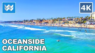 4K Oceanside Beach Pier in San Diego County California USA  Walking Tour amp Travel Guide 🎧 [upl. by Kline384]