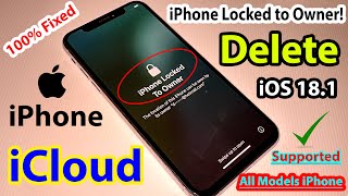 iPhone Locked to Owner how to unlock and removal activation lock icloud permanently 100 Fixed [upl. by Roosevelt336]