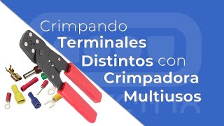 Crimpando Terminales Con Crimpadora Multiusos [upl. by Cired]