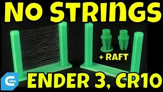 Cura Settings for Retraction and Raft on Creality Ender 3 or CR10 Mini [upl. by Anaoj594]