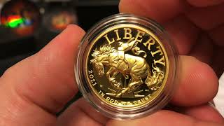 2021W American Liberty High Relief Gold Coin unboxingreview [upl. by Artined100]