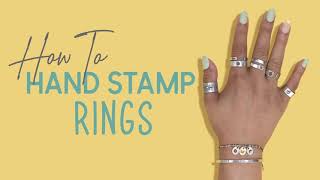 How to Hand Stamp Rings by ImpressArt [upl. by Nick269]