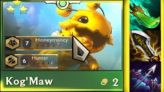 3 Star Kog Maw with 7 Honeymancy and 6 Hunter Best Kog Maw Game Tft Set 12 [upl. by Fredella]