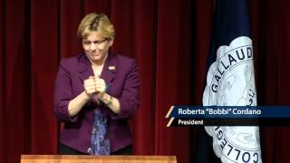 President Roberta quotBobbiquot Cordano 2016 State of the University Address [upl. by Kcerred533]