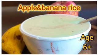 Appleampbanana rice for 6months babies appleampbanan puree weightgain baby food baby healthy food [upl. by Attekahs757]