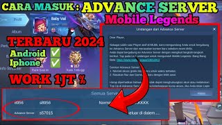 Cara masuk advance server ml Cara membuat akun advance server mobile legend [upl. by Frodina]