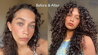 How to get your hair naturally curly from the roots  defined and volumized curls [upl. by Aicenek]