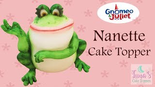 Fondant Gnomeo and Juliet NANETTE Cake Topper Time Lapse [upl. by Nelrsa]