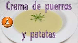 Crema de puerros y patatas  vichyssoise ampisrecetas [upl. by Goggin632]