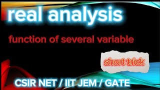 real analysis function of several variable short tricks with in 1 min [upl. by Dorrej]