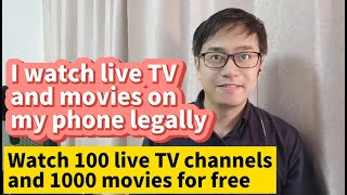 I watch live TV channels and movies for free legally on phone watch 100 live TV channels 1000 movies [upl. by Adyol]