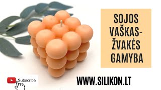 Žvakės gamyba  Sojos vaškas Candle Making [upl. by Norvol]