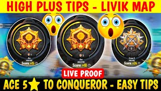 DAY 31 🇮🇳 HIGH PLUS SECRET STRATEGY  TOP 10 SURVIVE LIVIK MAP  BGMI CONQUEROR  TIPS amp TRICKS [upl. by Gnauq]