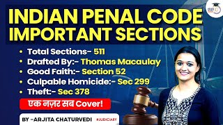 Indian Penal Code Important sections  IPC Important Sections  Important Sections IPC [upl. by Newol]