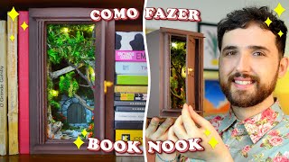 COMO FAZER BOOK NOOK  Dica de decoração para quarto fácil e barata  DIY Bookshelf Insert [upl. by Akiner412]