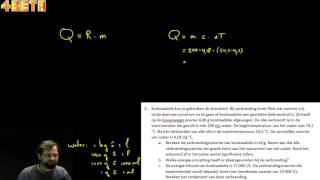 3H Oefentoets koolwaterstoffen hoofdstuk 4 vraag 4 Rekenen met soortelijke warmte [upl. by Yauqaj976]