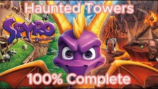 Spyro the Dragon Reignited Trilogy  Haunted Towers  100 Complete Gameplay [upl. by Sisak]