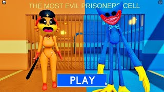 NIGHTMARE WUGGY HUGGY VS DOGDAY WOMAN BARRYS PRISON RUN SCARY OBBY roblox obby [upl. by Ennaej]