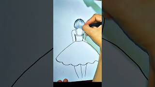 Easy girl drawing with pencil simple drawing ideas for beginnersart drawing shortsfeed shorts [upl. by Geldens]