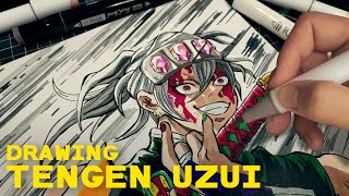 DRAWING TENGEN UZUI  DEMON SLAYER [upl. by Ik]