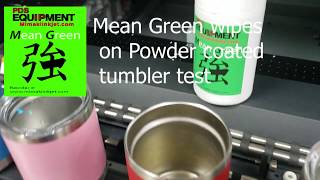 Mean Green UV Adhesion promoter powder coated tumbler test [upl. by Timoteo33]