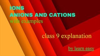 Ions cations and anions  easy way to learn [upl. by Sewel]