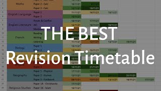 The BEST Revision Timetable for GCSEs  GCSE Mocks Revision [upl. by Hsejar28]