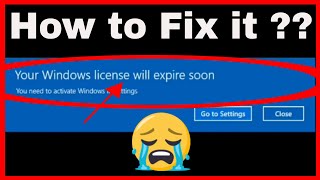 Your License Will Expire Soon Windows 10 Pro Fix Your License Will Expire Soon  Windows Error [upl. by Terces755]